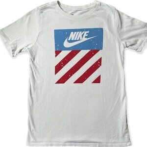 WORLD CUP Nike T USA Flag Red White Blue 4th of July Youth L Women’s S SOCCER